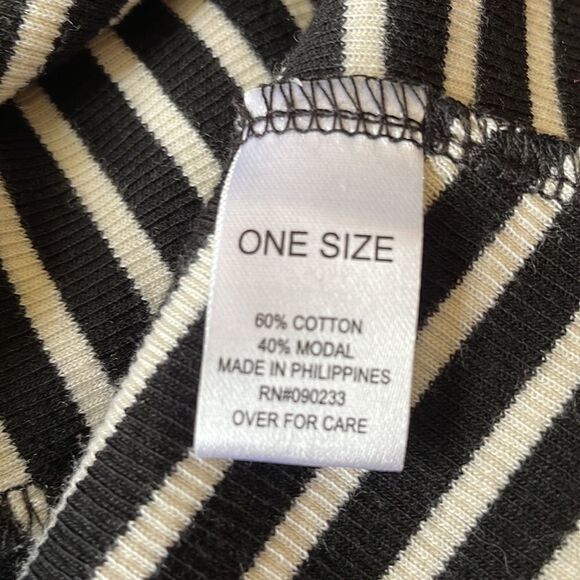 Brandy Melville Black White Spaghetti Strap Flare Mini Dress One size - Picture 7 of 8